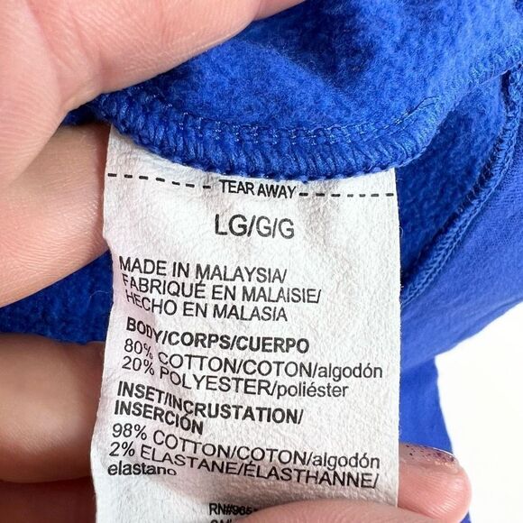 Under Armour Sweatshirt Womens Large Blue Project Rock Iron Paradise Crop Fleece - Picture 9 of 9